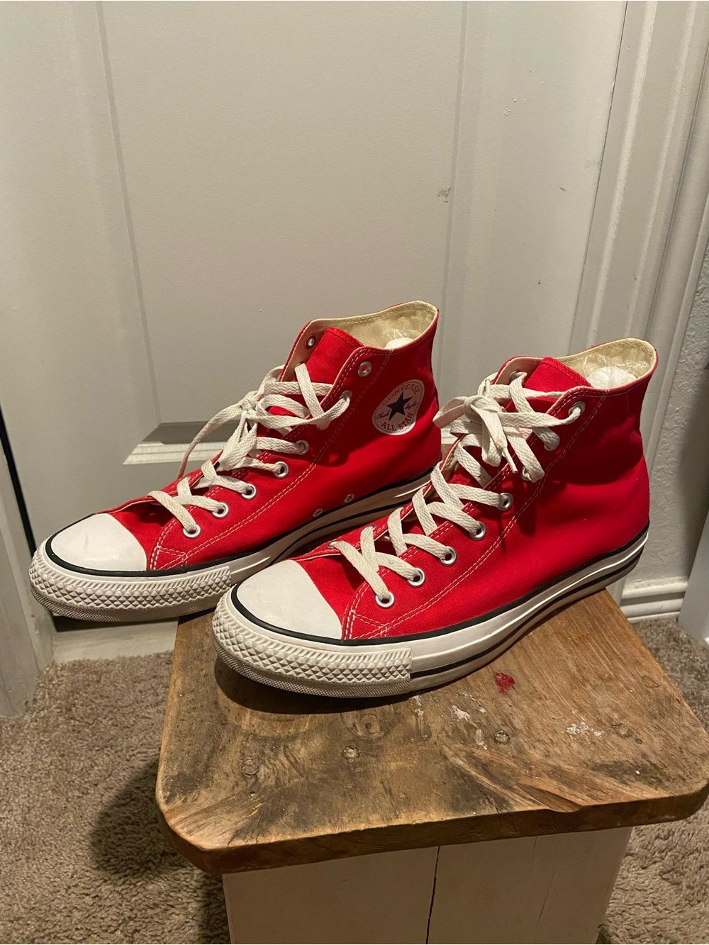 Classic High-Top Adults Sneakers in Red
